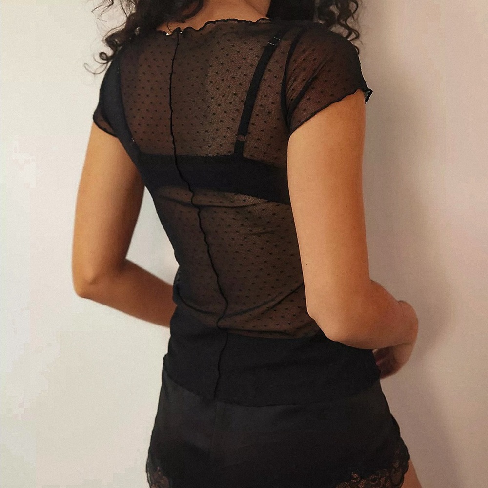 Free People On The Dot Baby Tee - Picture 5 of 5